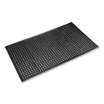 Crown Safewalk-light Drainage Safety Mat, Rubber, 36 X 60, Black freeshipping - TVN Wholesale